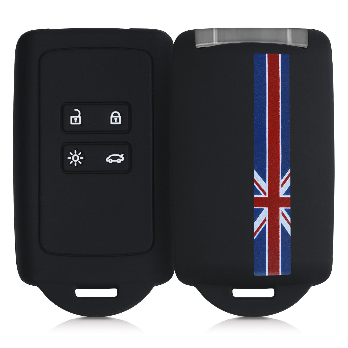 kwmobile Autoschlüssel Hülle kompatibel mit Renault 4-Tasten Smartkey Autoschlüssel (nur Keyless Go) Schutzhülle Cover