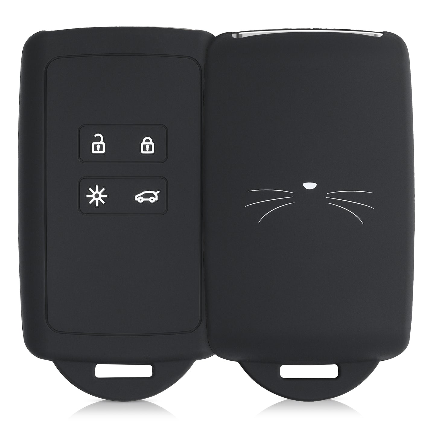 kwmobile Autoschlüssel Hülle kompatibel mit Renault 4-Tasten Smartkey Autoschlüssel (nur Keyless Go) Schutzhülle Cover