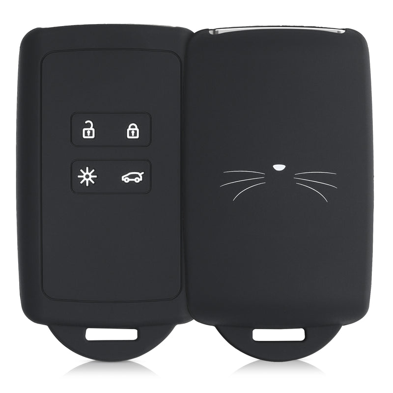 kwmobile Autoschlüssel Hülle kompatibel mit Renault 4-Tasten Smartkey Autoschlüssel (nur Keyless Go) Schutzhülle Cover