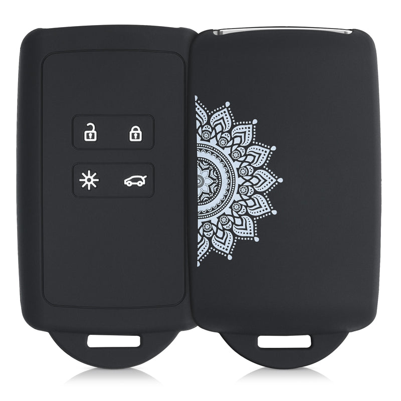 kwmobile Autoschlüssel Hülle kompatibel mit Renault 4-Tasten Smartkey Autoschlüssel (nur Keyless Go) Schutzhülle Cover