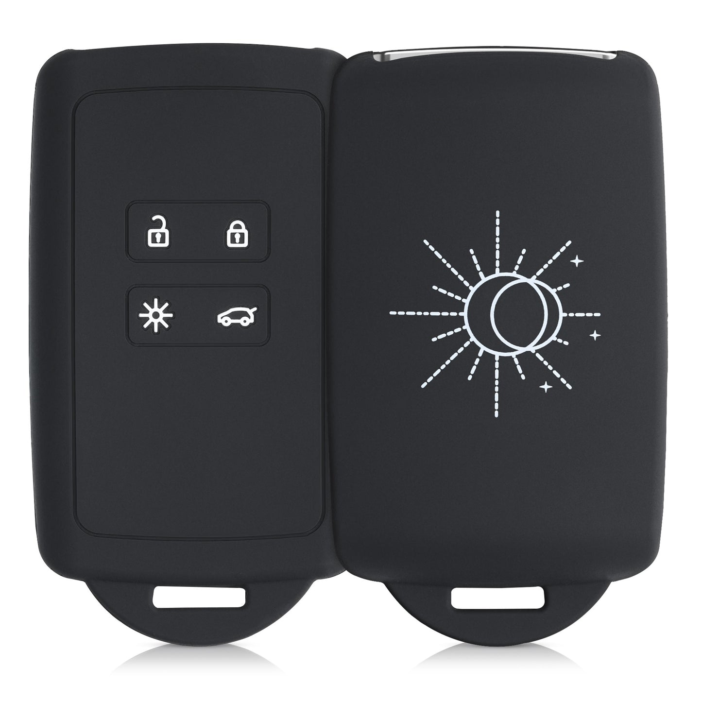 kwmobile Autoschlüssel Hülle kompatibel mit Renault 4-Tasten Smartkey Autoschlüssel (nur Keyless Go) Schutzhülle Cover