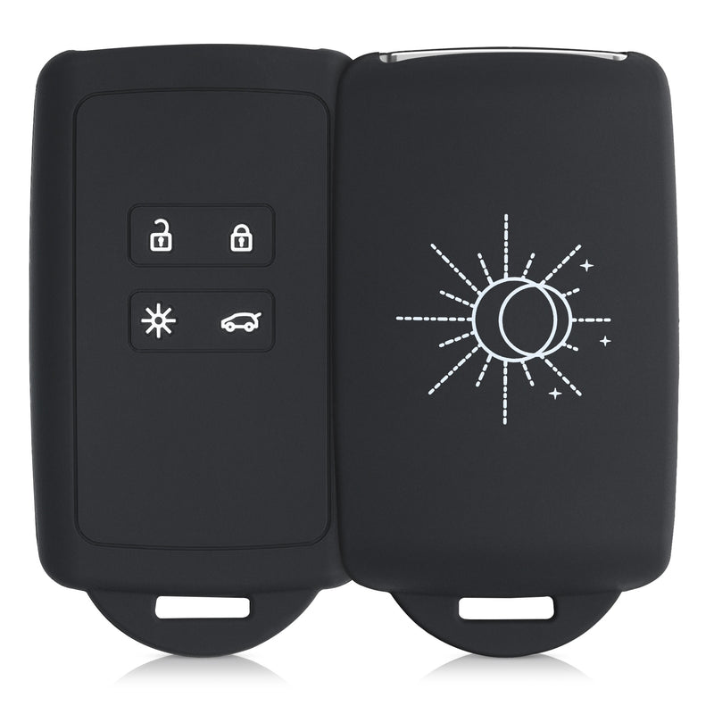 kwmobile Autoschlüssel Hülle kompatibel mit Renault 4-Tasten Smartkey Autoschlüssel (nur Keyless Go) Schutzhülle Cover