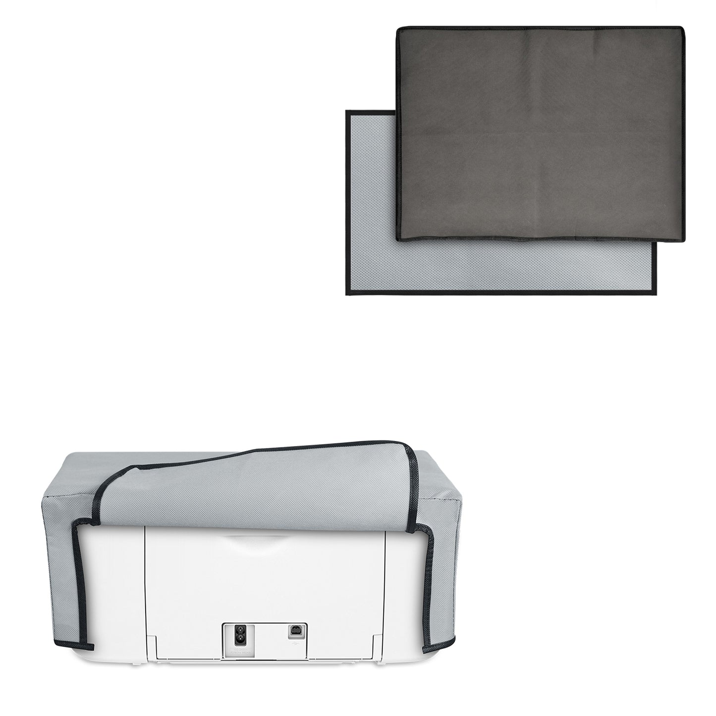 kwmobile Cover kompatibel mit HP DeskJet 3720 / DeskJet 3760 - Tasche Hülle Drucker - Staubschutzhülle Schutzhaube Schutzhülle - Hellgrau Hellgrau  