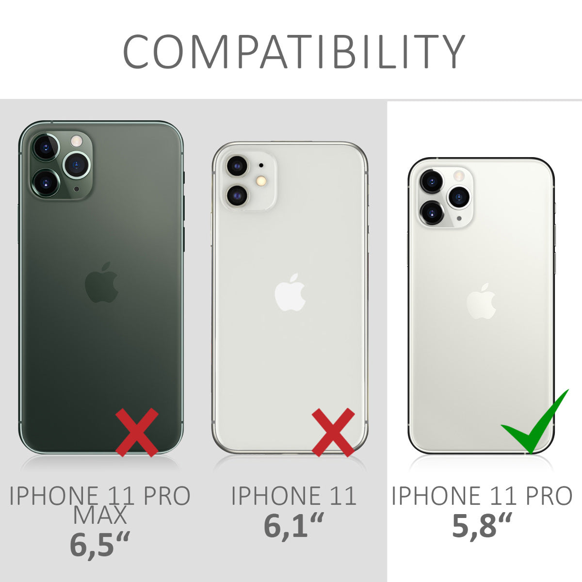 kwmobile Handyhülle für Apple iPhone 11 Pro Schutzhülle Cover