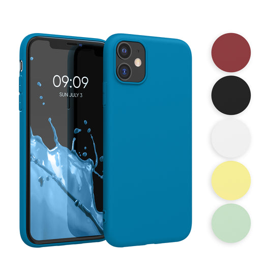 kwmobile Hülle kompatibel mit Apple iPhone 11 Hülle - weiches TPU Silikon Case - Cover geeignet für kabelloses Laden - Hellblau matt Hellblau matt  