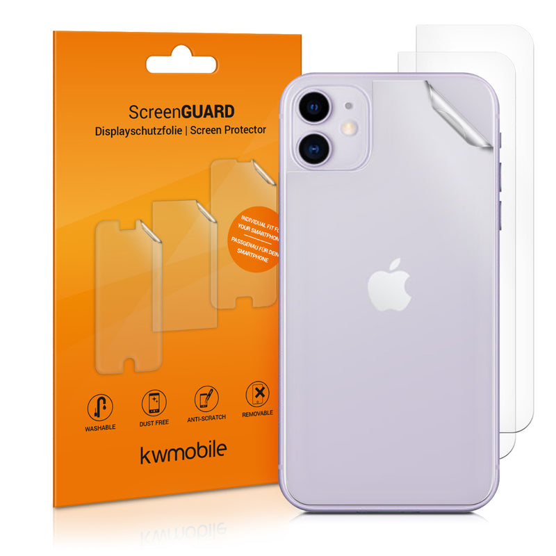 Schutzfolie Rückseite kompatibel mit Apple iPhone 11