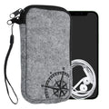 kwmobile Handytasche für Smartphones - Handy Filztasche - 16,5 x 8,9 cm Innenmaße
