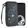 kwmobile Handytasche für Smartphones - Handy Filztasche - 16,5 x 8,9 cm Innenmaße