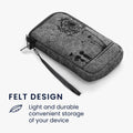 kwmobile Handytasche für Smartphones - Handy Filztasche - 16,5 x 8,9 cm Innenmaße