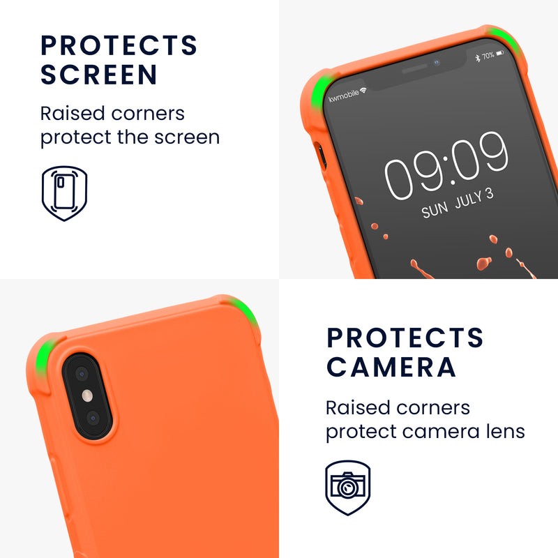 kwmobile Necklace Case kompatibel mit Apple iPhone X Hülle - Cover mit Kordel zum Umhängen - Silikon Schutzhülle