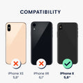 kwmobile Necklace Case kompatibel mit Apple iPhone X Hülle - Cover mit Kordel zum Umhängen - Silikon Schutzhülle