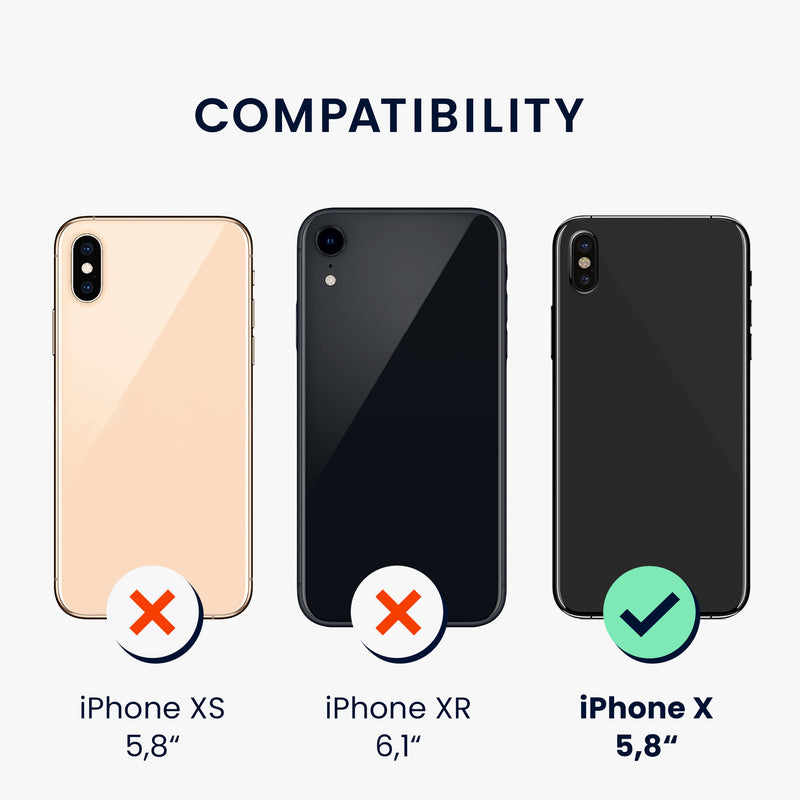 kwmobile Necklace Case kompatibel mit Apple iPhone X Hülle - Cover mit Kordel zum Umhängen - Silikon Schutzhülle