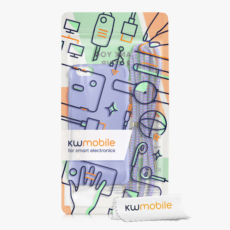 kwmobile Necklace Case kompatibel mit Apple iPhone 6 / 6S Hülle - Cover mit Kordel zum Umhängen - Silikon Schutzhülle