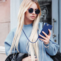 kwmobile Necklace Case kompatibel mit Apple iPhone 6 / 6S Hülle - Cover mit Kordel zum Umhängen - Silikon Schutzhülle