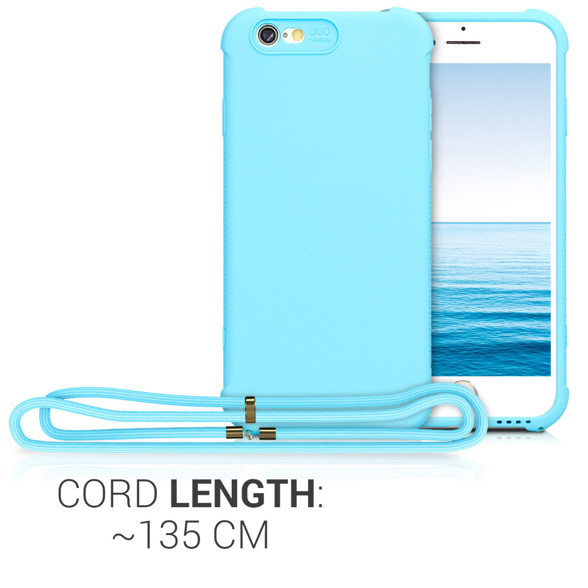 kwmobile Necklace Case kompatibel mit Apple iPhone 6 / 6S Hülle - Cover mit Kordel zum Umhängen - Silikon Schutzhülle