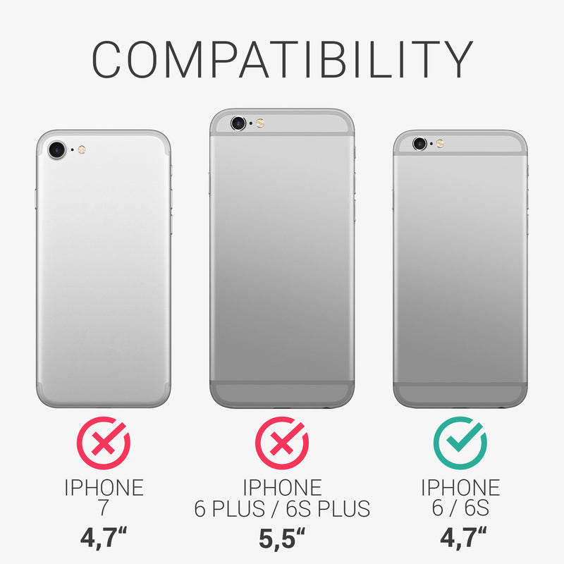 kwmobile Necklace Case kompatibel mit Apple iPhone 6 / 6S Hülle - Cover mit Kordel zum Umhängen - Silikon Schutzhülle