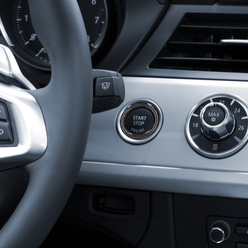kwmobile Ringrahmen für Start/Stopp-Knopf kompatibel mit BMW 3er Serie E90/E91/E92/E93 - flexibler und dekorativer Ring