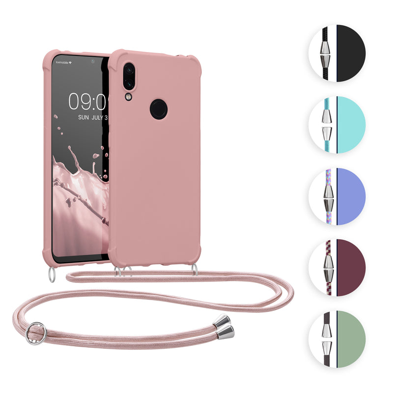 kwmobile Necklace Case kompatibel mit Xiaomi Redmi Note 7 / Note 7 Pro Hülle - Cover mit Kordel zum Umhängen - Silikon Schutzhülle Lavendel Lavendel  