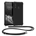kwmobile Necklace Case kompatibel mit Samsung Galaxy A20e Hülle Cover mit Kordel zum Umhängen Silikon Schutzhülle