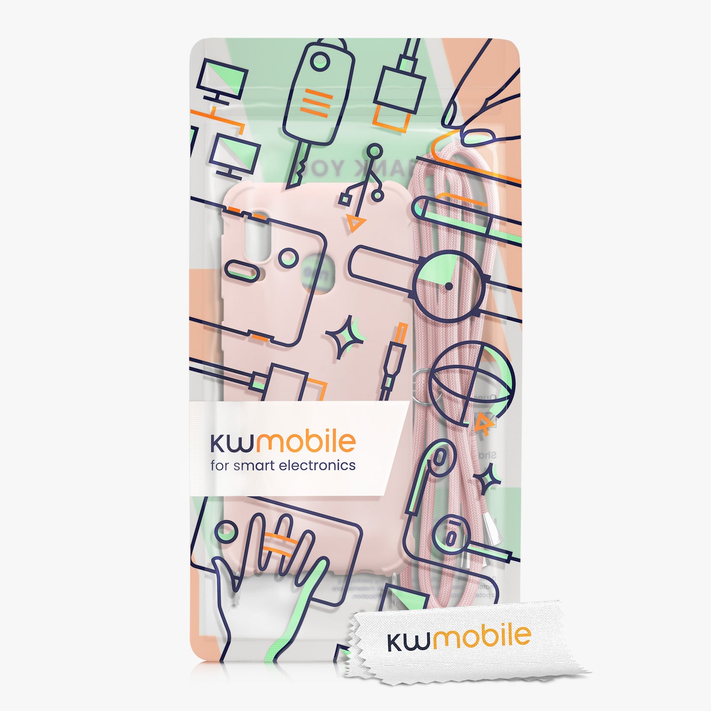 kwmobile Necklace Case kompatibel mit Samsung Galaxy A20e Hülle Cover mit Kordel zum Umhängen Silikon Schutzhülle