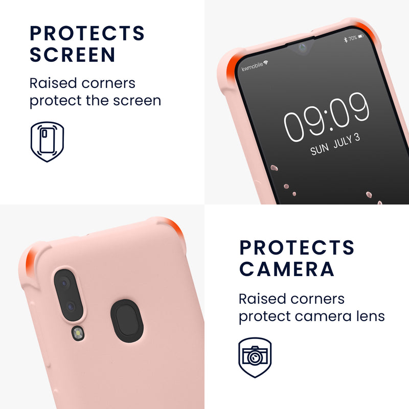 kwmobile Necklace Case kompatibel mit Samsung Galaxy A20e Hülle Cover mit Kordel zum Umhängen Silikon Schutzhülle