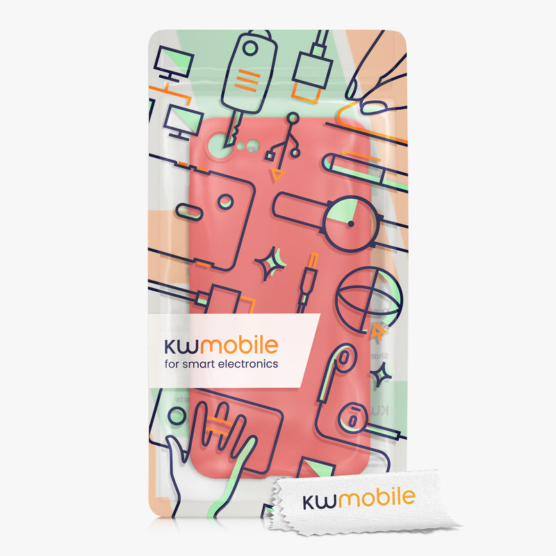 kwmobile Handyhülle für iPhone SE 2022 Hülle / iPhone SE 2020 / iPhone 8 / iPhone 7, für iPhone SE Hülle - Schutzhülle für kabelloses Laden - Case