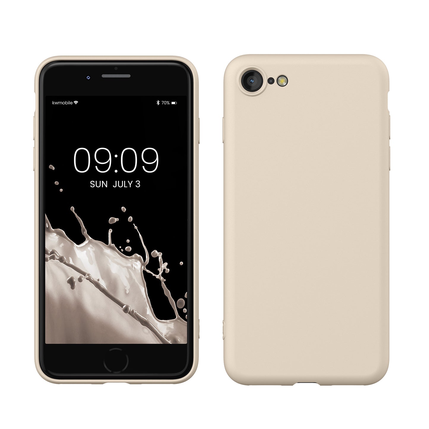 kwmobile Handyhülle für iPhone SE 2022 Hülle / iPhone SE 2020 / iPhone 8 / iPhone 7, für iPhone SE Hülle - Schutzhülle für kabelloses Laden - Case