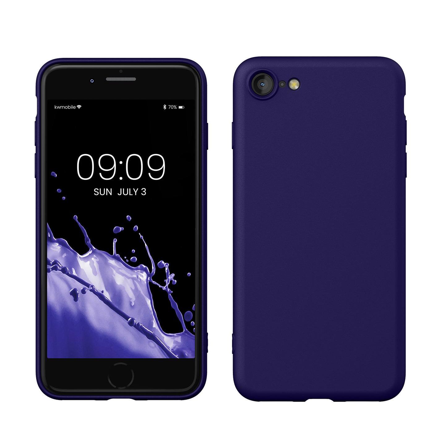 kwmobile Handyhülle für iPhone SE 2022 Hülle / iPhone SE 2020 / iPhone 8 / iPhone 7, für iPhone SE Hülle - Schutzhülle für kabelloses Laden - Case