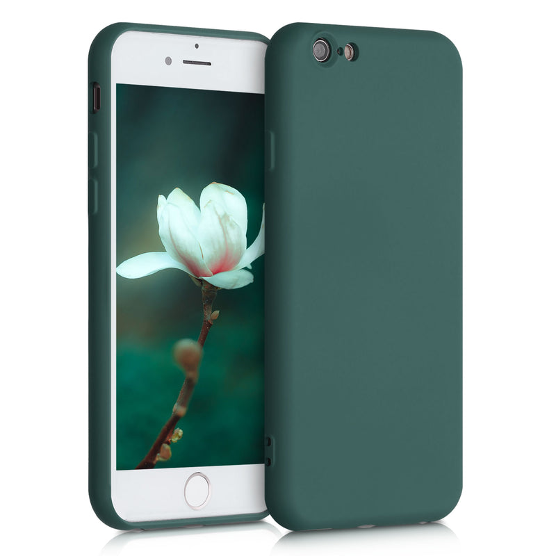 kwmobile Hülle kompatibel mit Apple iPhone 6 / 6S - gummierte Silikon Handyhülle - Schutzhülle für kabelloses Laden - Case