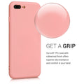 kwmobile Hülle kompatibel mit Apple iPhone 7 Plus / iPhone 8 Plus - gummierte Silikon Handyhülle - Schutzhülle für kabelloses Laden - Case
