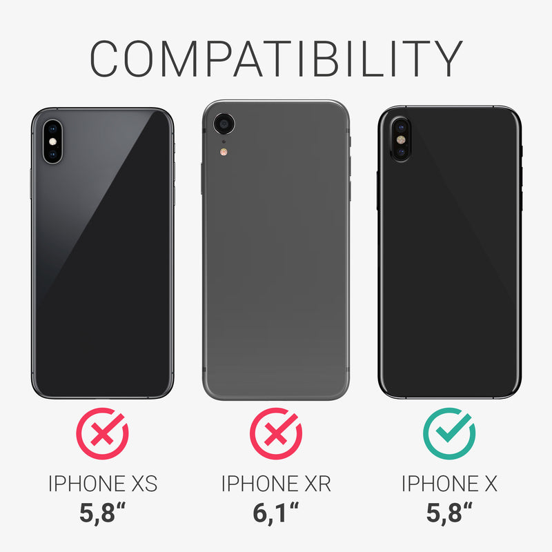 kwmobile Hülle kompatibel mit Apple iPhone X Hülle Schutzhülle für kabelloses Laden Case