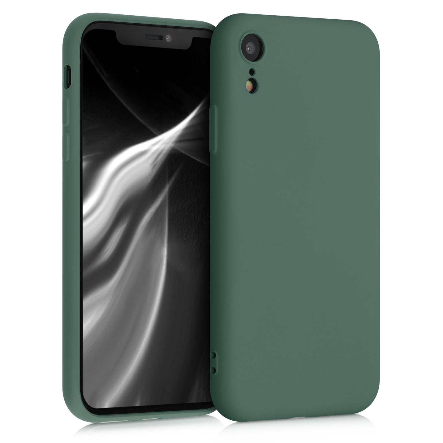 kwmobile Hülle kompatibel mit Apple iPhone XR Hülle - gummierte Silikon Handyhülle - Schutzhülle für kabelloses Laden - Case