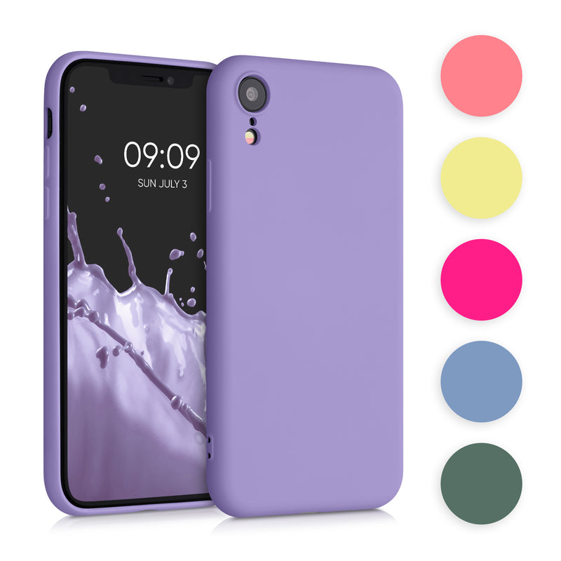 kwmobile Hülle kompatibel mit Apple iPhone XR Hülle - gummierte TPU Silikon Handyhülle - Schutzhülle für kabelloses Laden - Case in Weiß matt Weiß matt  