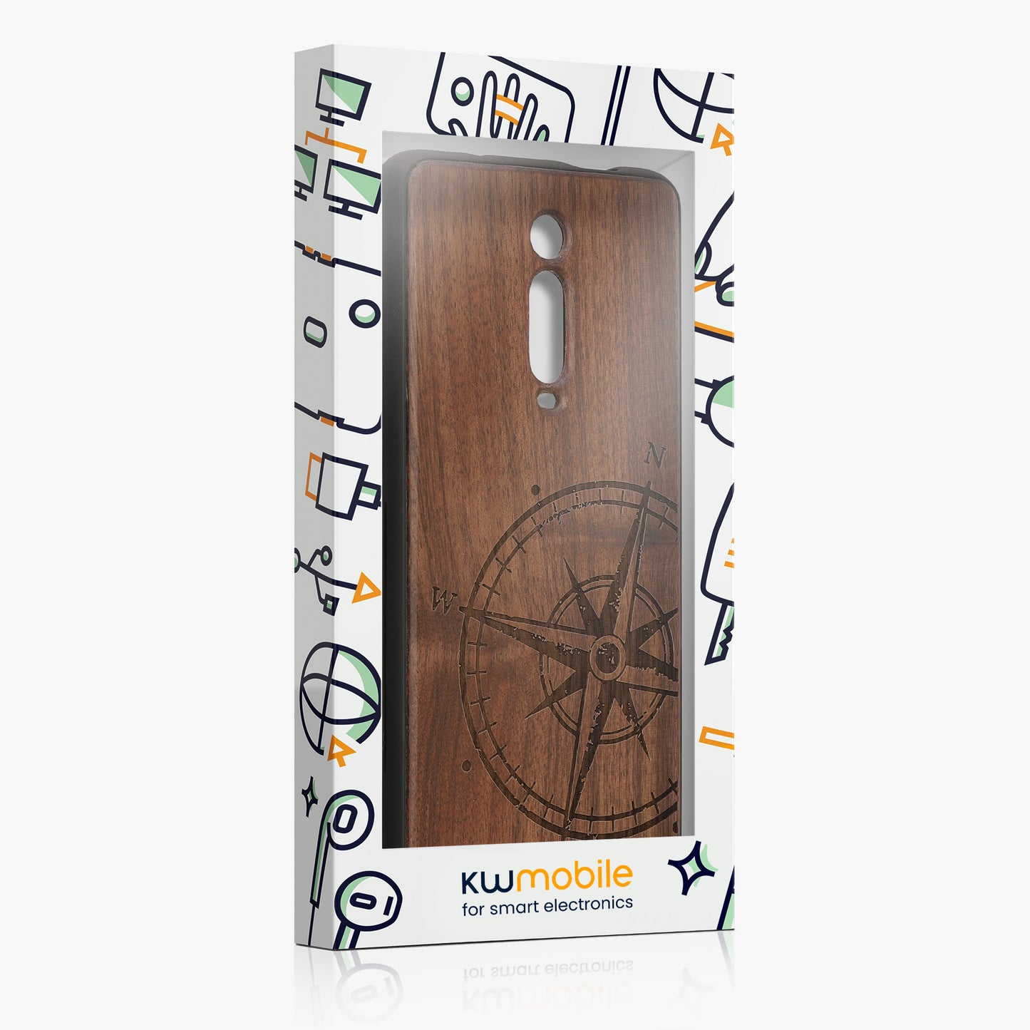 kwmobile Hülle kompatibel mit Xiaomi Mi 9T (Pro) / Redmi K20 (Pro) Hülle Handy Cover TPU Handyhülle Kompass Vintage
