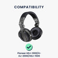 kwmobile Ohr Polster für Pioneer HDJ-1000/HDJ-2000/HDJ-1500 Ohrpolster Ersatz Kopfhörer Ersatzteile Kopfhörer Ersatzpolster Over Ear Headphones