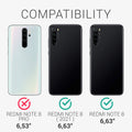 kwmobile Handyhülle für Xiaomi Redmi Note 8 (2019 / 2021) Hülle - Kabelloses Laden - Schutzhülle Cover