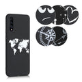 kwmobile Hülle kompatibel mit Samsung Galaxy A30s - Handyhülle Silikon Case - Herz Brush Weiß Schwarz Weiß  [dsg04]