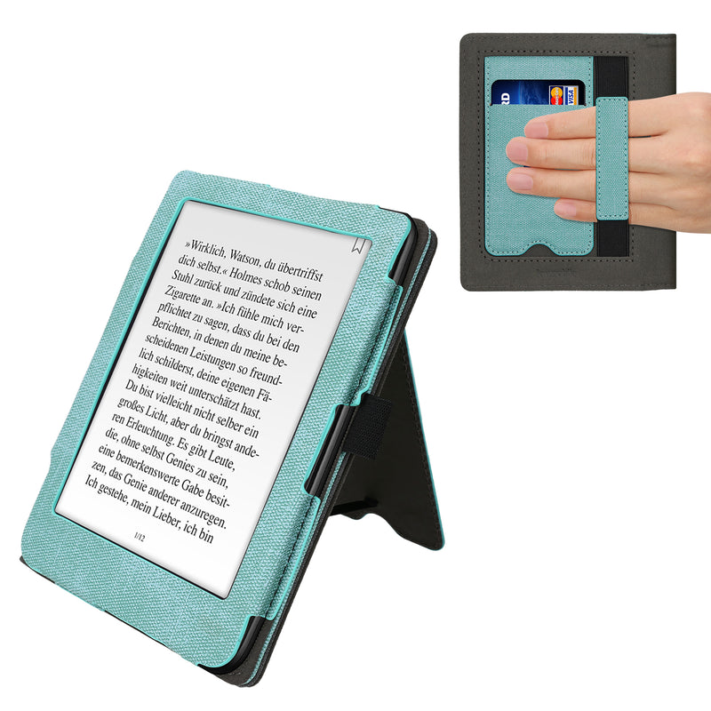 kwmobile Hülle kompatibel mit Tolino Shine 3 Flip Case mit Handschlaufe Cover
