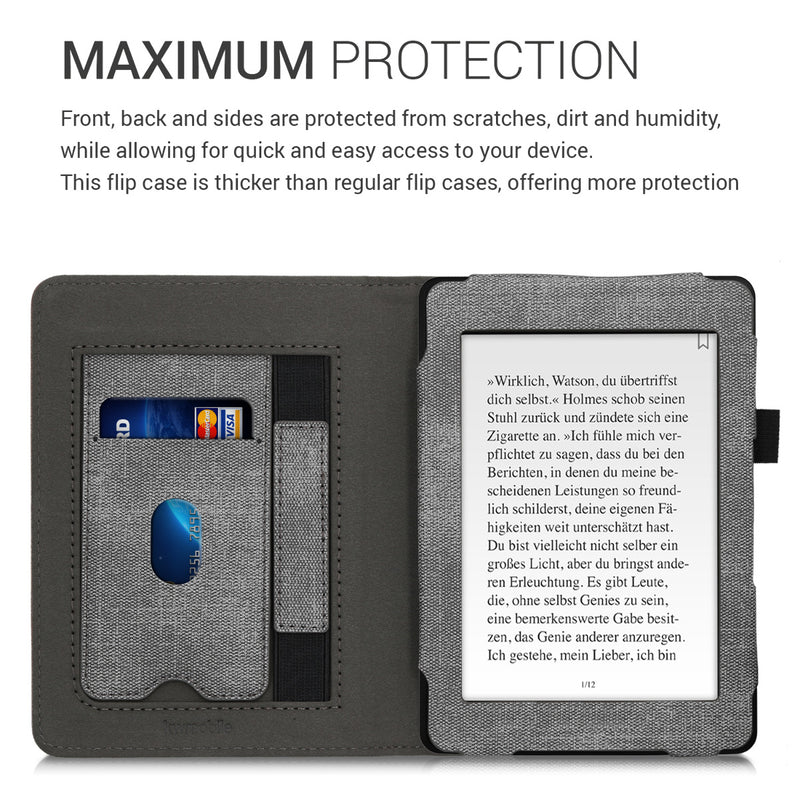 kwmobile Hülle kompatibel mit Tolino Shine 3 Flip Case mit Handschlaufe Cover
