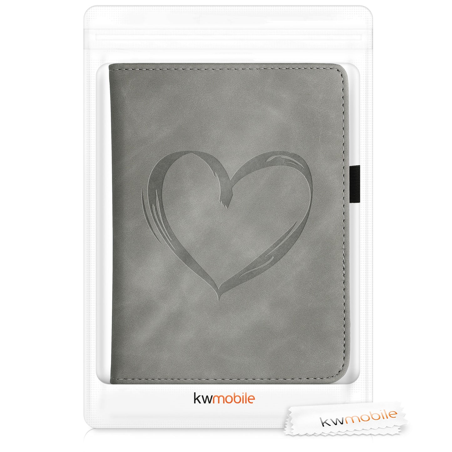kwmobile Schutzhülle kompatibel mit Tolino Shine 3 Flip Hülle - Cover mit Handschlaufe