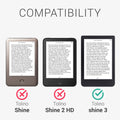 kwmobile Schutzhülle kompatibel mit Tolino Shine 3 Flip Hülle - Cover mit Handschlaufe