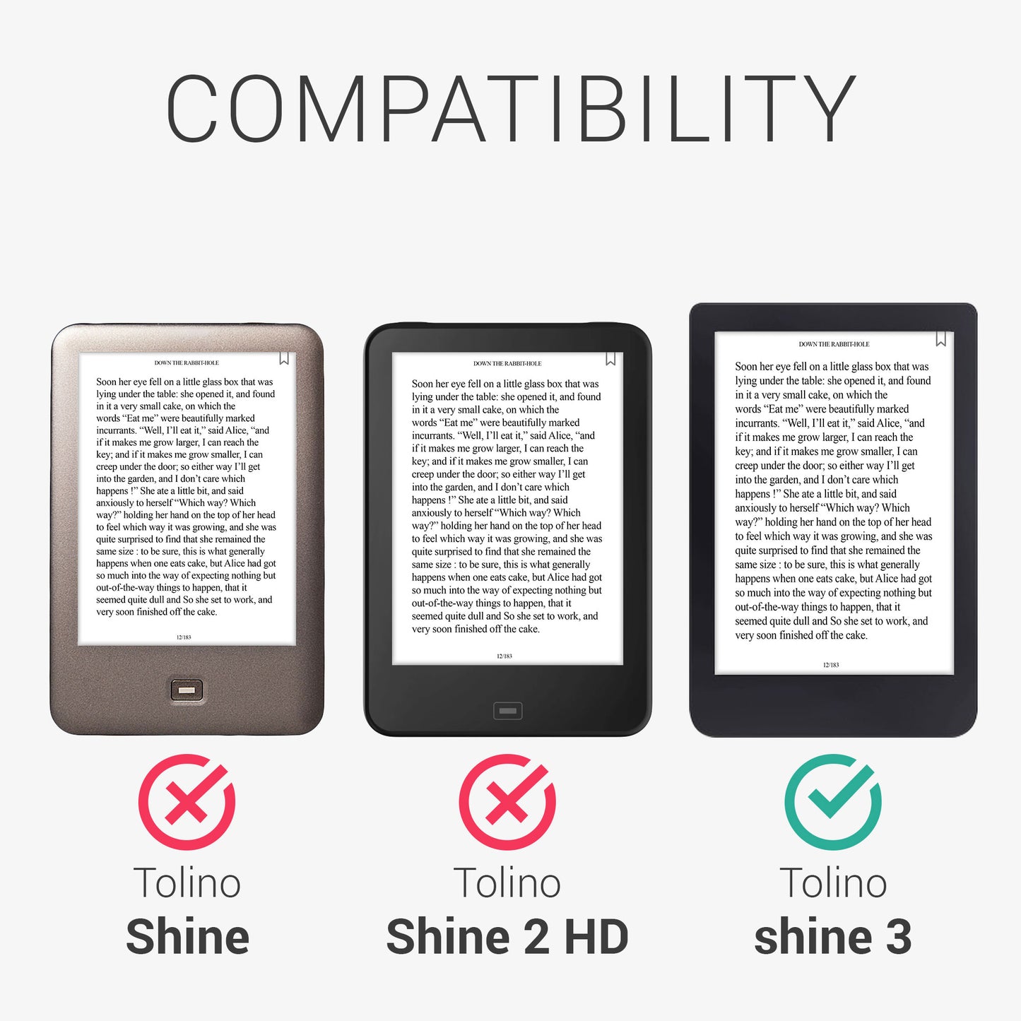 kwmobile Schutzhülle kompatibel mit Tolino Shine 3 Flip Hülle - Cover mit Handschlaufe