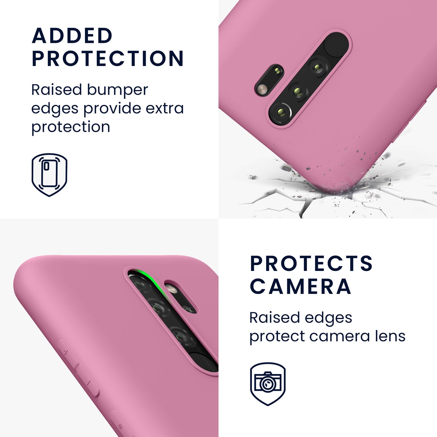 kwmobile Handyhülle für Xiaomi Redmi Note 8 Pro - Kabelloses Laden - Schutzhülle Cover