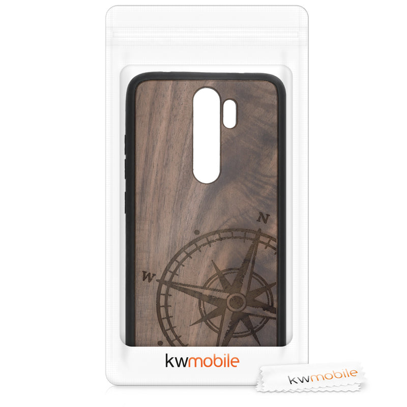 kwmobile Hülle kompatibel mit Xiaomi Redmi Note 8 Pro Handy Cover TPU Handyhülle Kompass Vintage