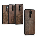 kwmobile Hülle kompatibel mit Xiaomi Redmi Note 8 Pro Hülle - Holz Case - Handy Cover - TPU Handyhülle in Dunkelbraun Kompass Vintage Dunkelbraun  [dsg03]