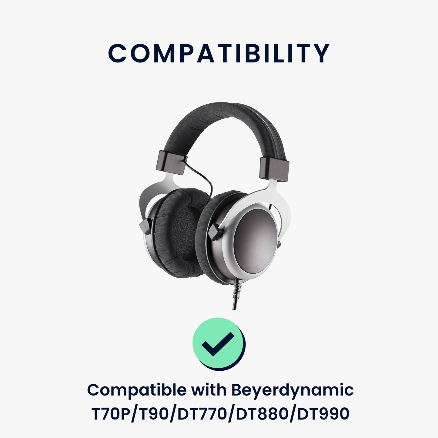 kwmobile Ohr Polster für Beyerdynamic T70P/T90/DT770/DT880/DT990 Ohrpolster Ersatz Ohrpolster Kopfhörer Ersatzteile Kopfhörer Ersatzpolster Over Ear Headphones