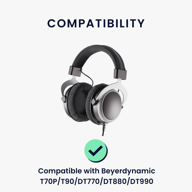 kwmobile Ohr Polster für Beyerdynamic T70P/T90/DT770/DT880/DT990 Ohrpolster Ersatz Ohrpolster Kopfhörer Ersatzteile Kopfhörer Ersatzpolster Over Ear Headphones