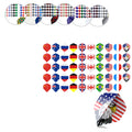 kwmobile 50x Ersatz Dart Flights - Standardform - 5 Stück pro Farbe und Design - Universal Dart Flight Dartfly Set in Mehrfarbig Mehrfarbig  [dsg07]