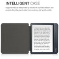 kwmobile Schutzhülle für Kobo Libra H2O Hülle - eReader Flip Case mit Auto Sleep Funktion - Travel Schriftzug mit Mehrfarbig