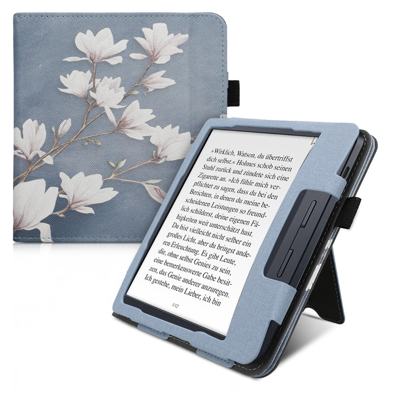 kwmobile Flip Cover kompatibel mit Kobo Libra H2O - Hülle mit Handschlaufe